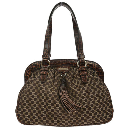 Celine * Brown Canvas Macadam Handbag