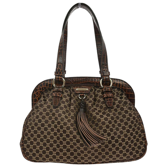 Celine * Brown Canvas Macadam Handbag