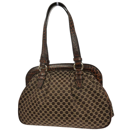 Celine * Brown Canvas Macadam Handbag