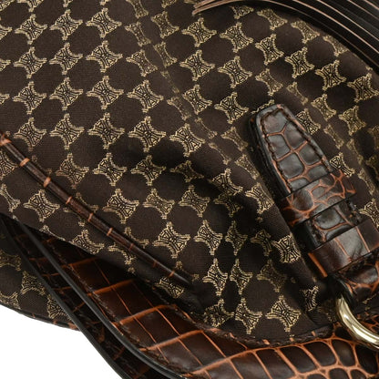 Celine * Brown Canvas Macadam Handbag