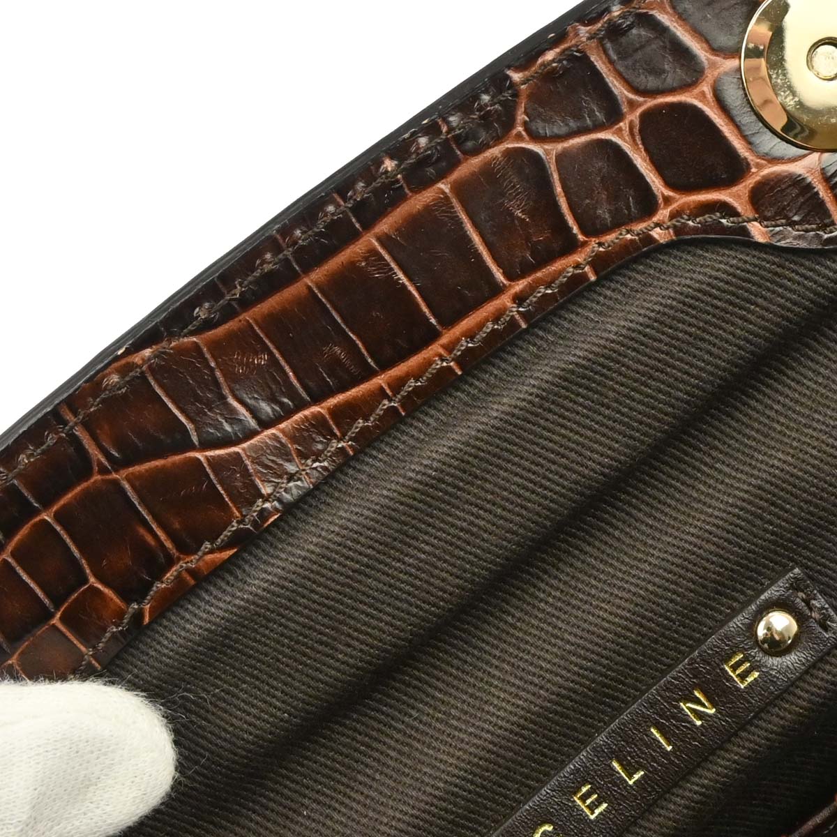 Celine * Brown Canvas Macadam Handbag