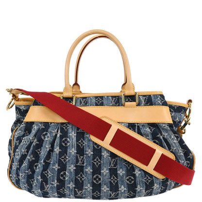 Louis Vuitton Blue Monogram Denim Cabas Raye GM 2way Tote M95336
