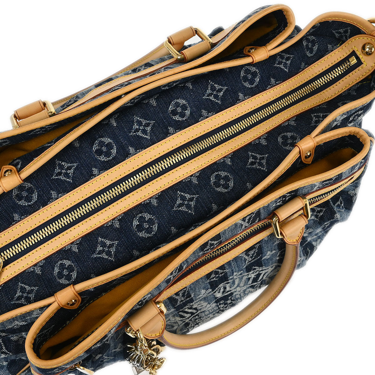 Louis Vuitton Blue Monogram Denim Cabas Raye GM 2way Tote M95336