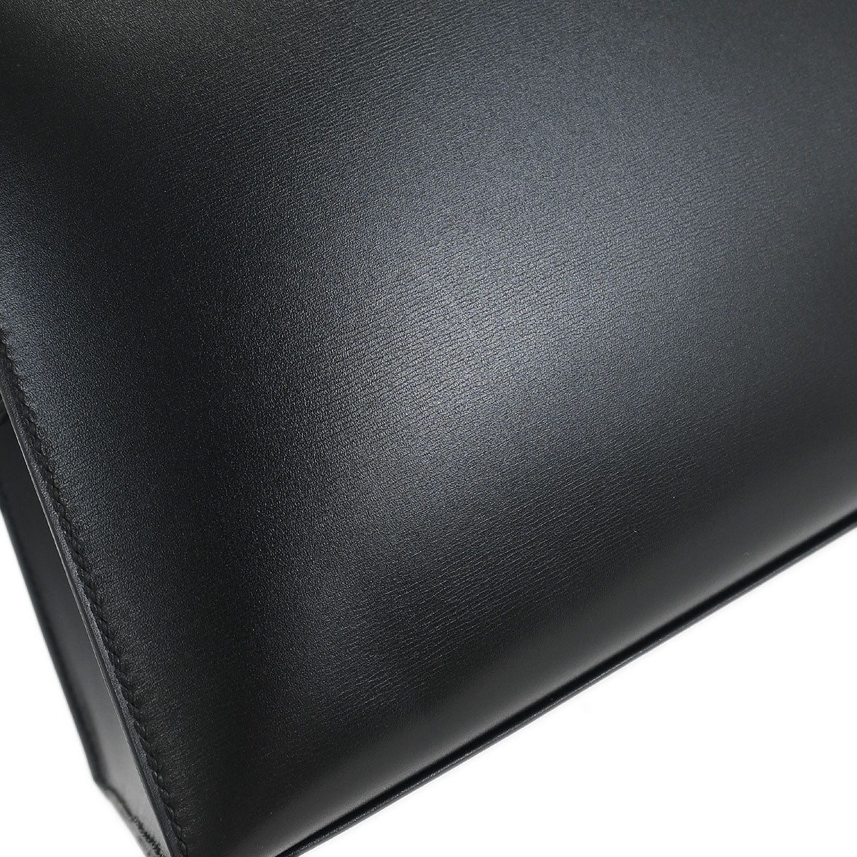 Hermes 2003 Black Box Calf Kelly 32 Sellier 2way Shoulder Handbag