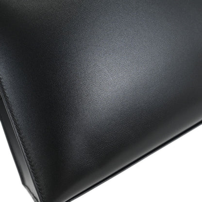 Hermes 2003 Black Box Calf Kelly 32 Sellier 2way Shoulder Handbag