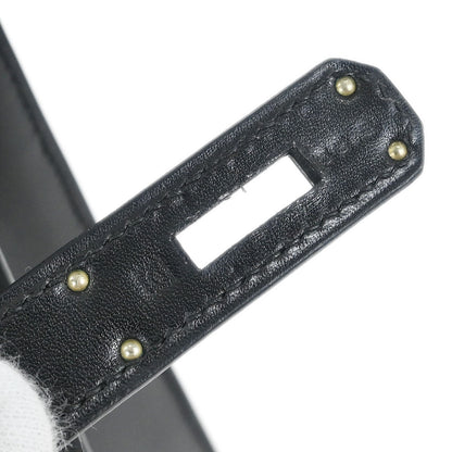 Hermes 2003 Black Box Calf Kelly 32 Sellier 2way Shoulder Handbag