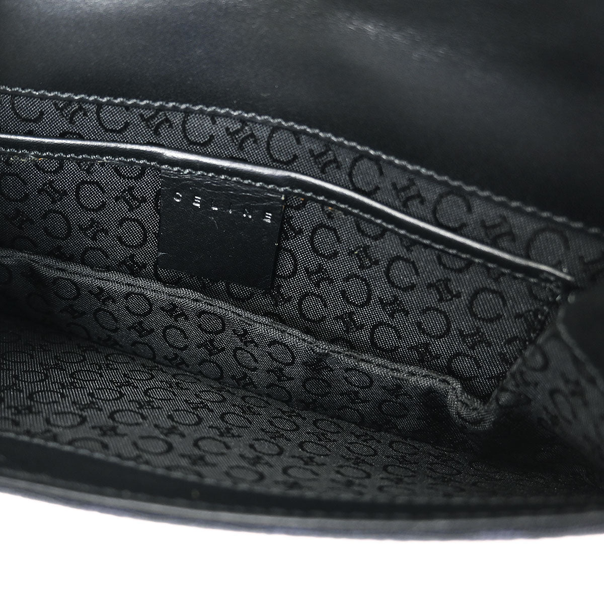 Celine Black C Macadam Handbag