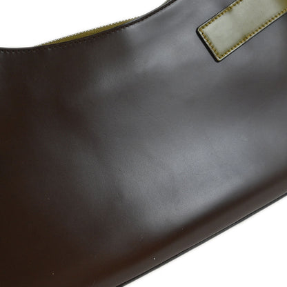 Salvatore Ferragamo Brown Gancini Shoulder Bag