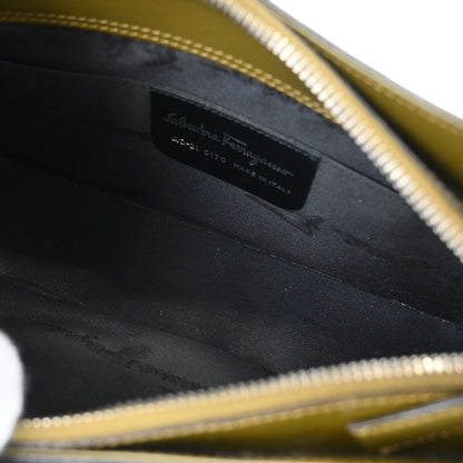 Salvatore Ferragamo Brown Gancini Shoulder Bag