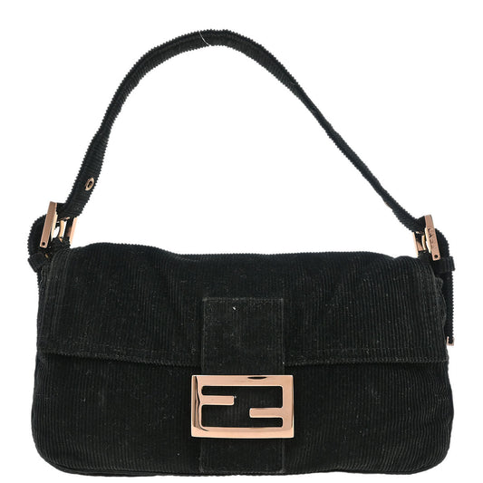 Fendi 2001 Corduroy Baguette Handbag