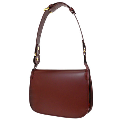 Cartier Bordeaux Leather Shoulder Bag
