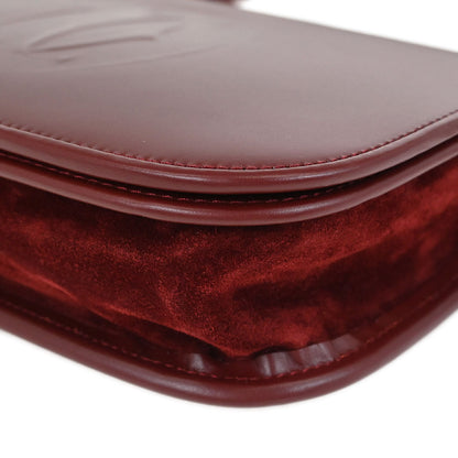 Cartier Bordeaux Leather Shoulder Bag