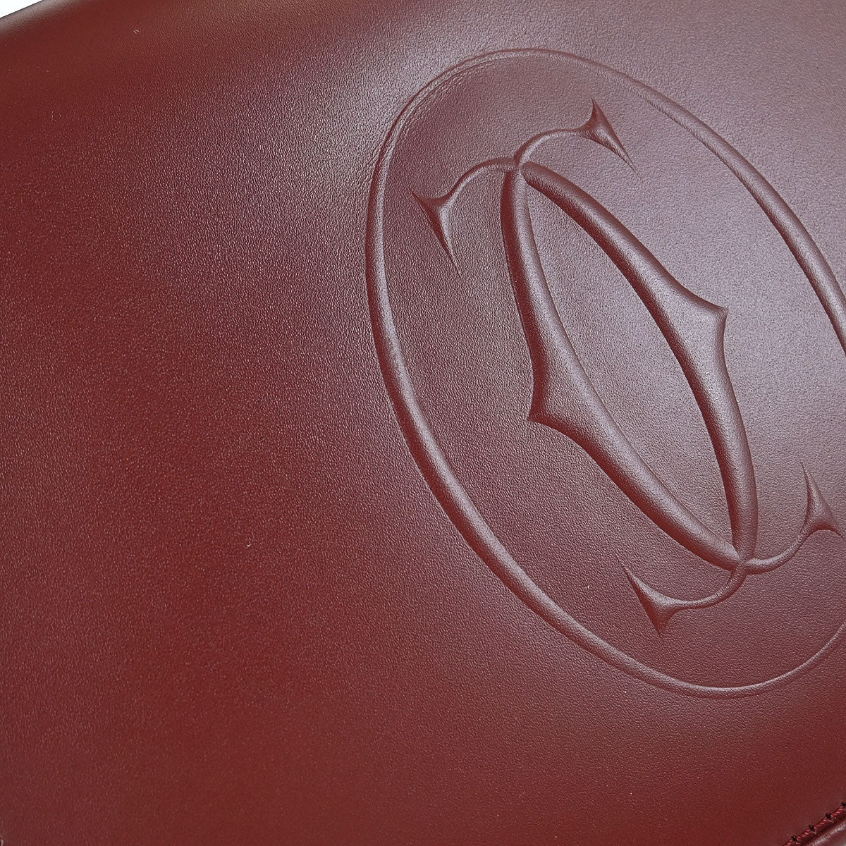 Cartier Bordeaux Leather Shoulder Bag
