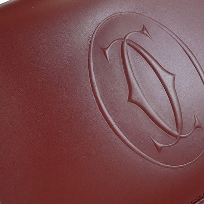 Cartier Bordeaux Leather Shoulder Bag