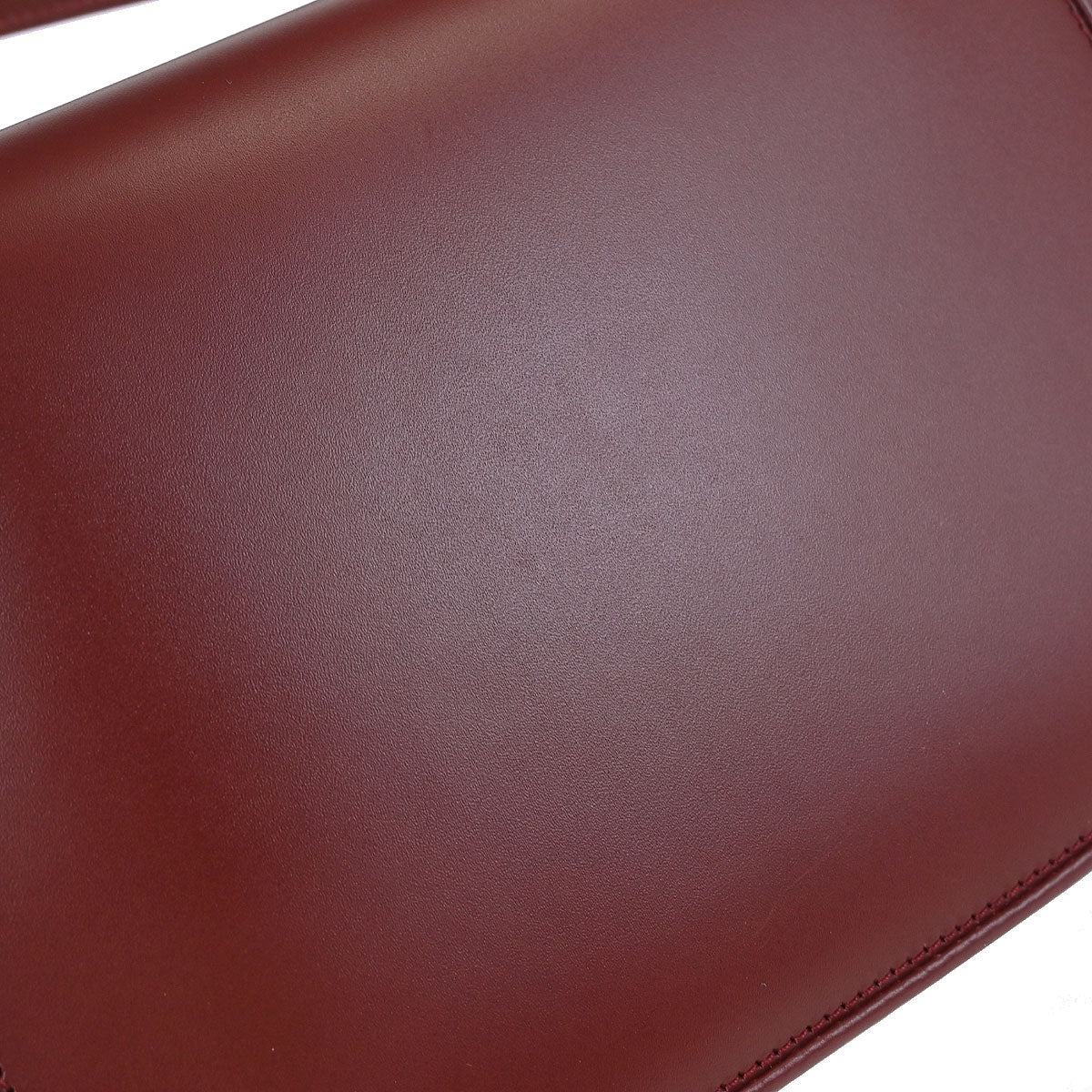 Cartier Bordeaux Leather Shoulder Bag