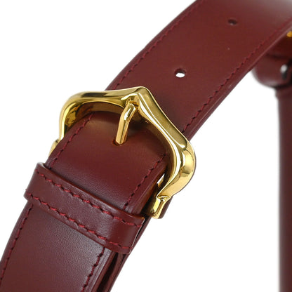Cartier Bordeaux Leather Shoulder Bag