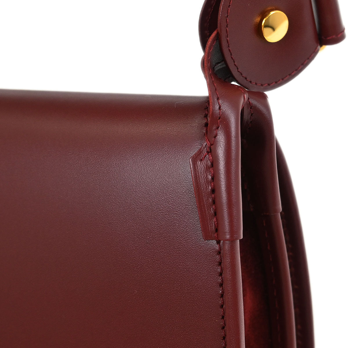 Cartier Bordeaux Leather Shoulder Bag