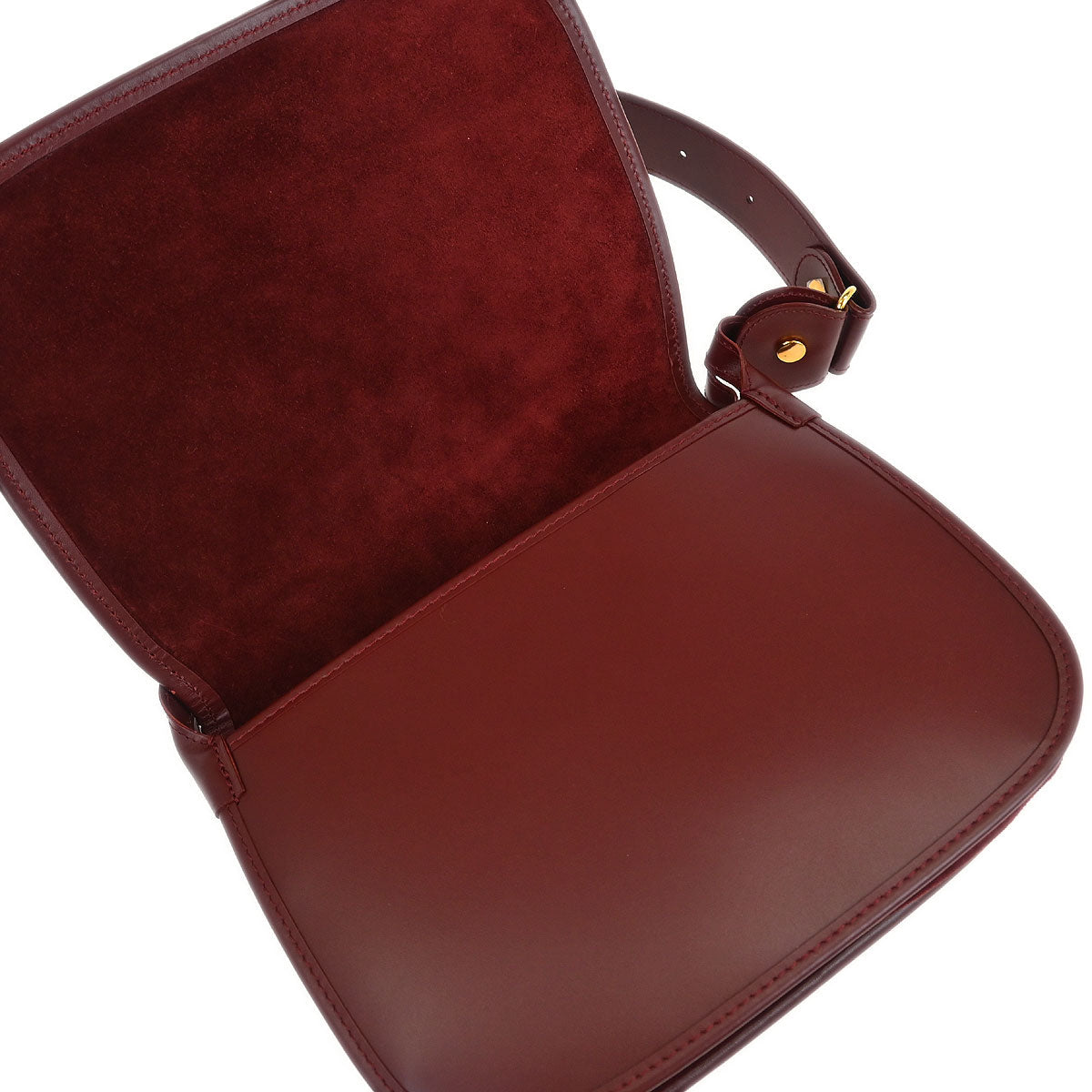 Cartier Bordeaux Leather Shoulder Bag