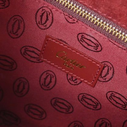 Cartier Bordeaux Leather Shoulder Bag