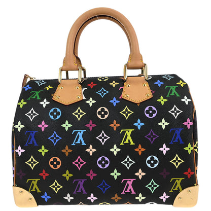 Louis Vuitton Black Monogram Multicolor Speedy 30 Handbag M92642