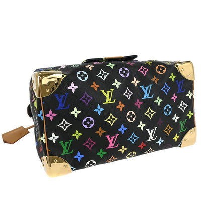 Louis Vuitton Black Monogram Multicolor Speedy 30 Handbag M92642