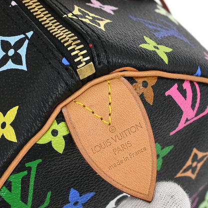 Louis Vuitton Black Monogram Multicolor Speedy 30 Handbag M92642