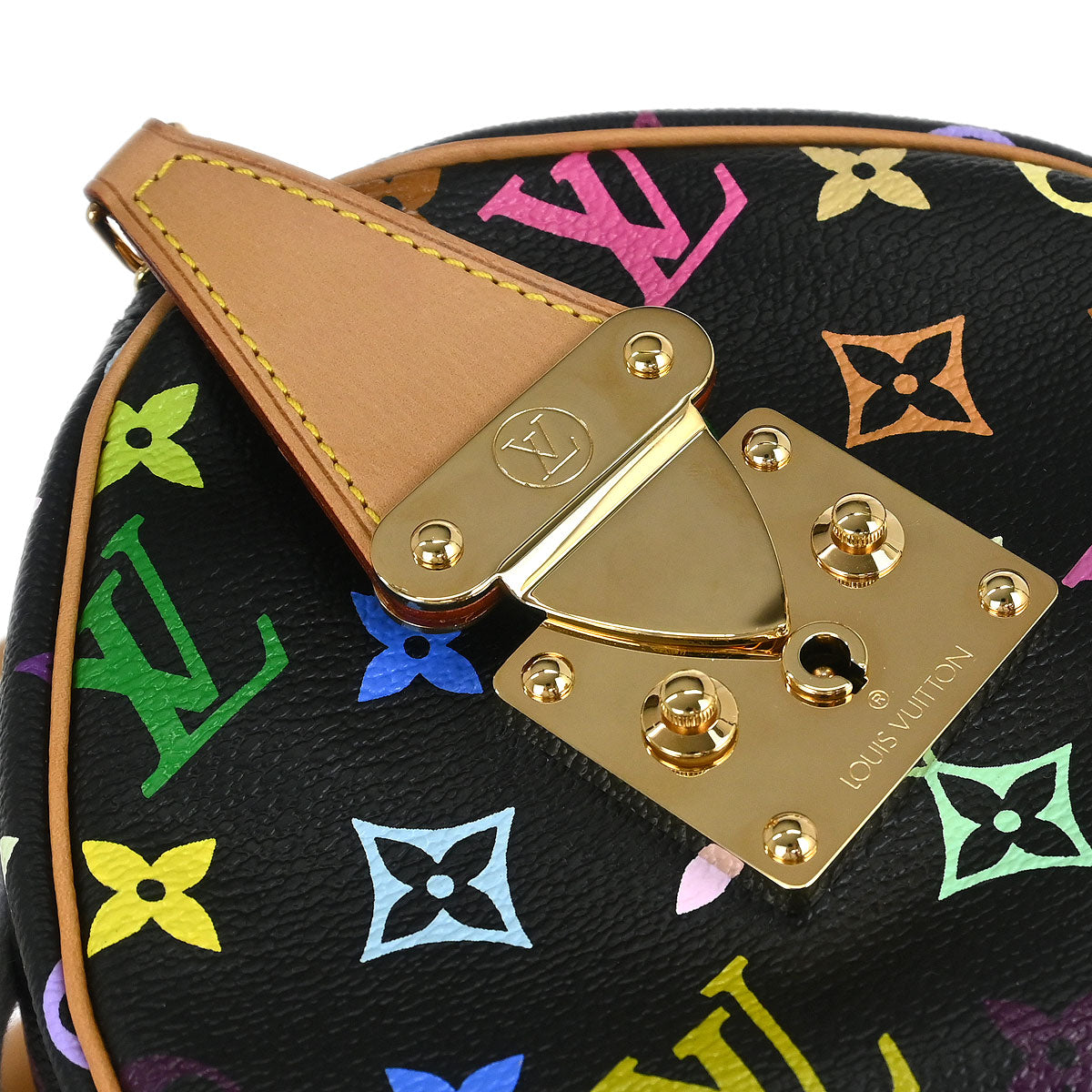 Louis Vuitton Black Monogram Multicolor Speedy 30 Handbag M92642