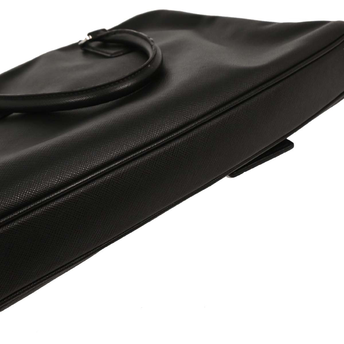 Prada Black Leather Briefcase 2way Shoulder Handbag