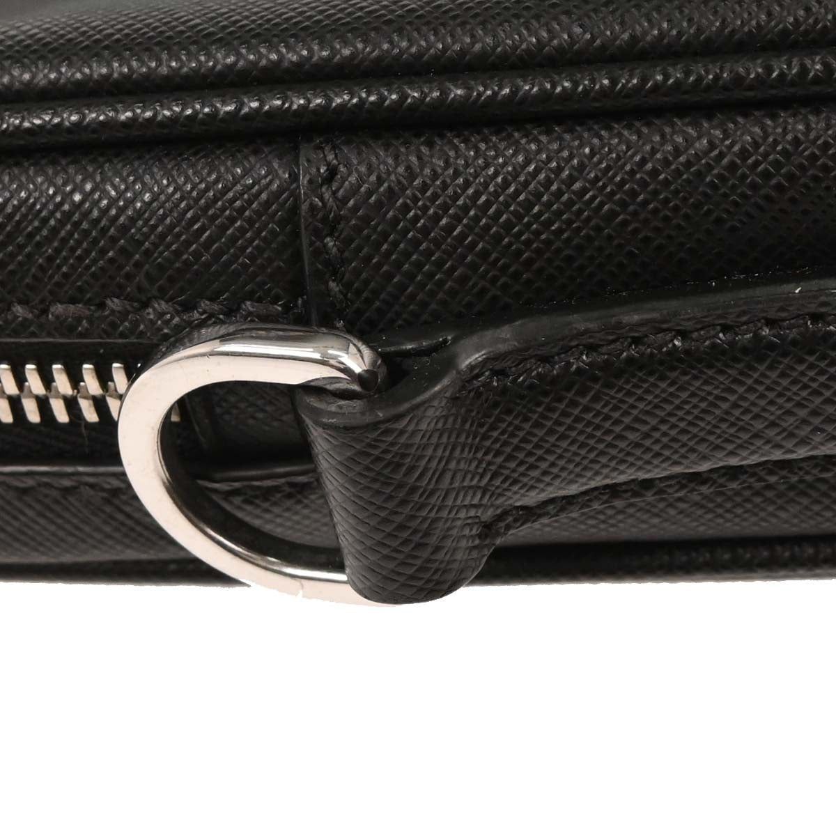 Prada Black Leather Briefcase 2way Shoulder Handbag