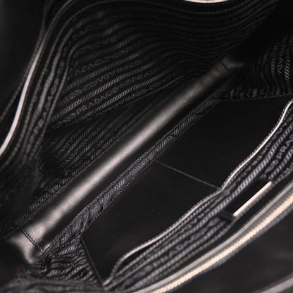 Prada Black Leather Briefcase 2way Shoulder Handbag