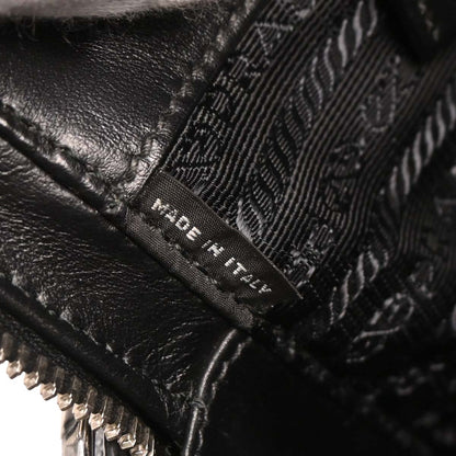 Prada Black Leather Briefcase 2way Shoulder Handbag