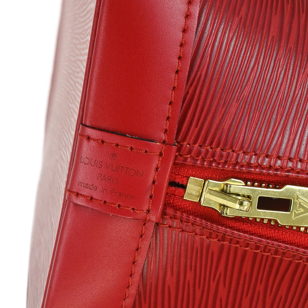 Louis Vuitton Red Epi Alma Handbag M52147