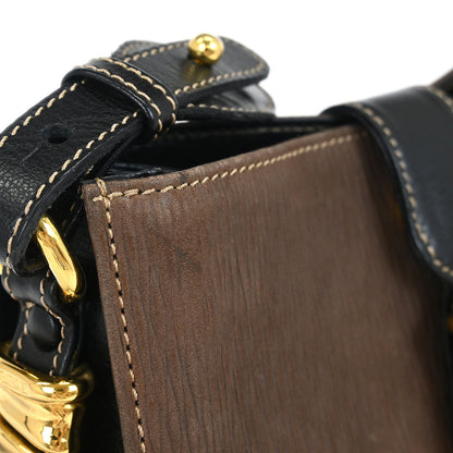 Loewe Black Brown Leather Velazquez Shoulder Bag