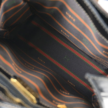 Loewe Black Brown Leather Velazquez Shoulder Bag