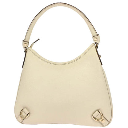Gucci White Leather Abbey D Ring Handbag