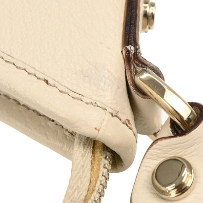 Gucci White Leather Abbey D Ring Handbag