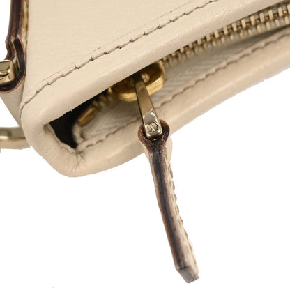 Gucci White Leather Abbey D Ring Handbag