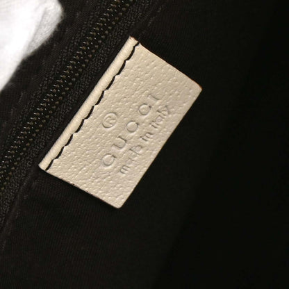 Gucci White Leather Abbey D Ring Handbag