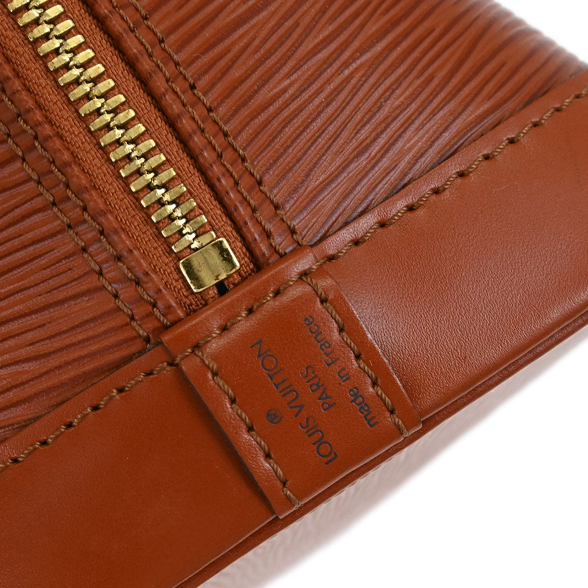 Louis Vuitton Brown Epi Alma Handbag M52143