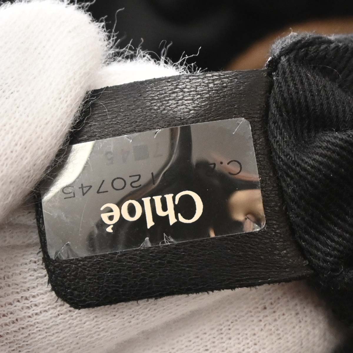 Chloe * Black Python Paraty 2way Shoulder Handbag