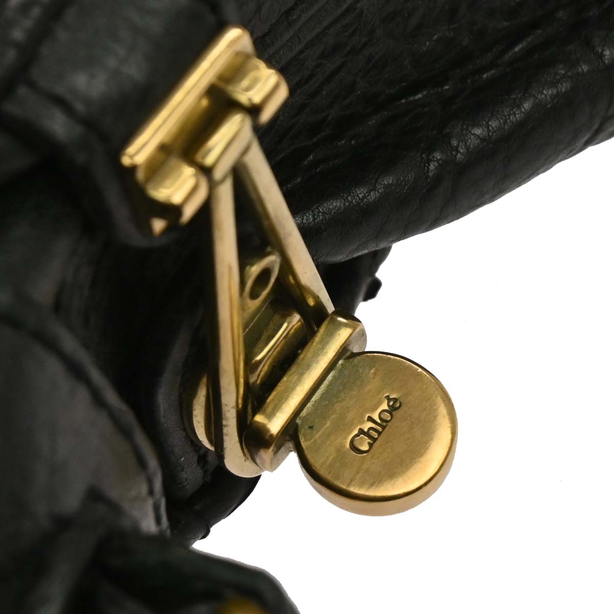 Chloe * Black Python Paraty 2way Shoulder Handbag