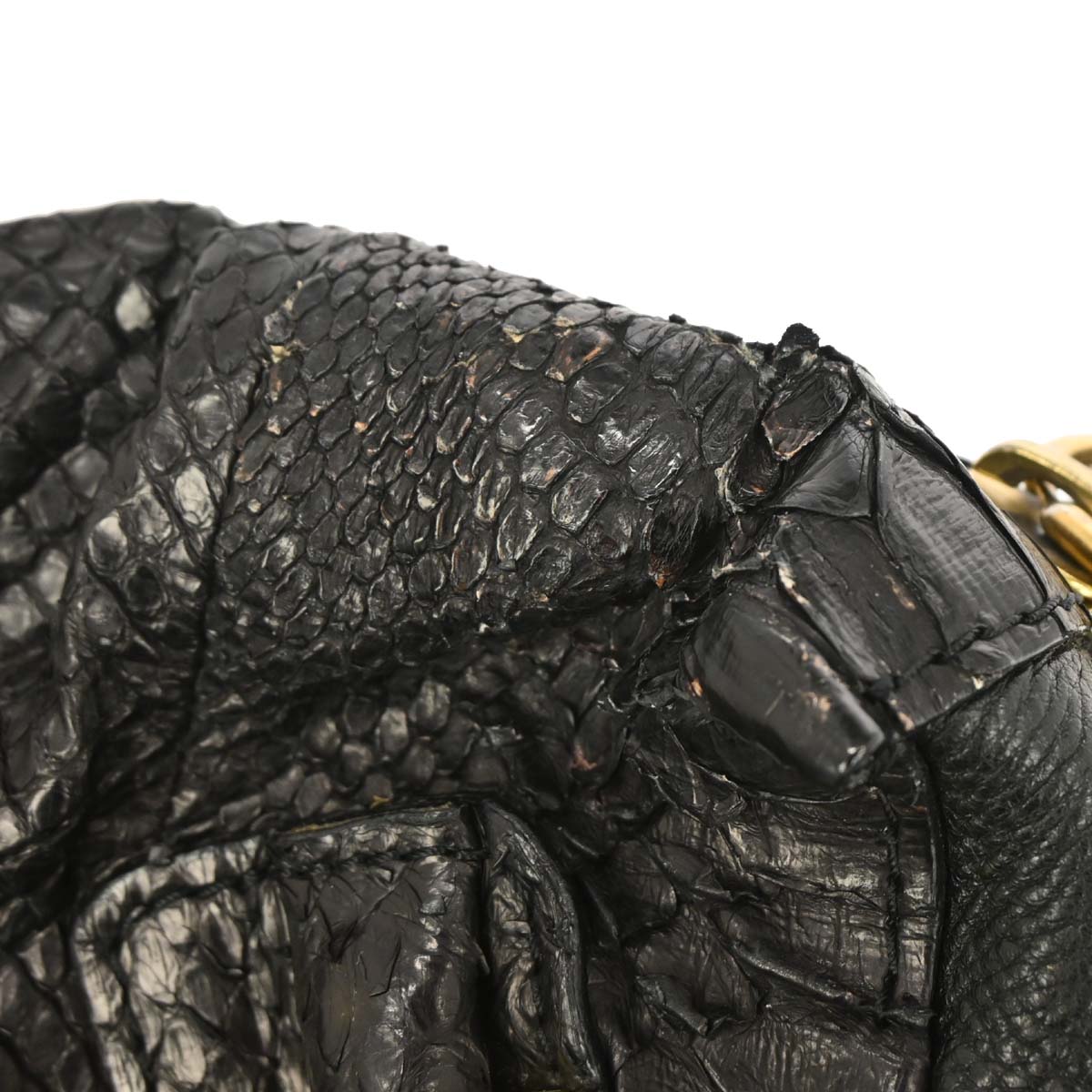 Chloe * Black Python Paraty 2way Shoulder Handbag