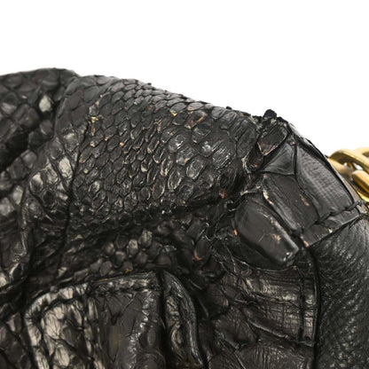 Chloe * Black Python Paraty 2way Shoulder Handbag