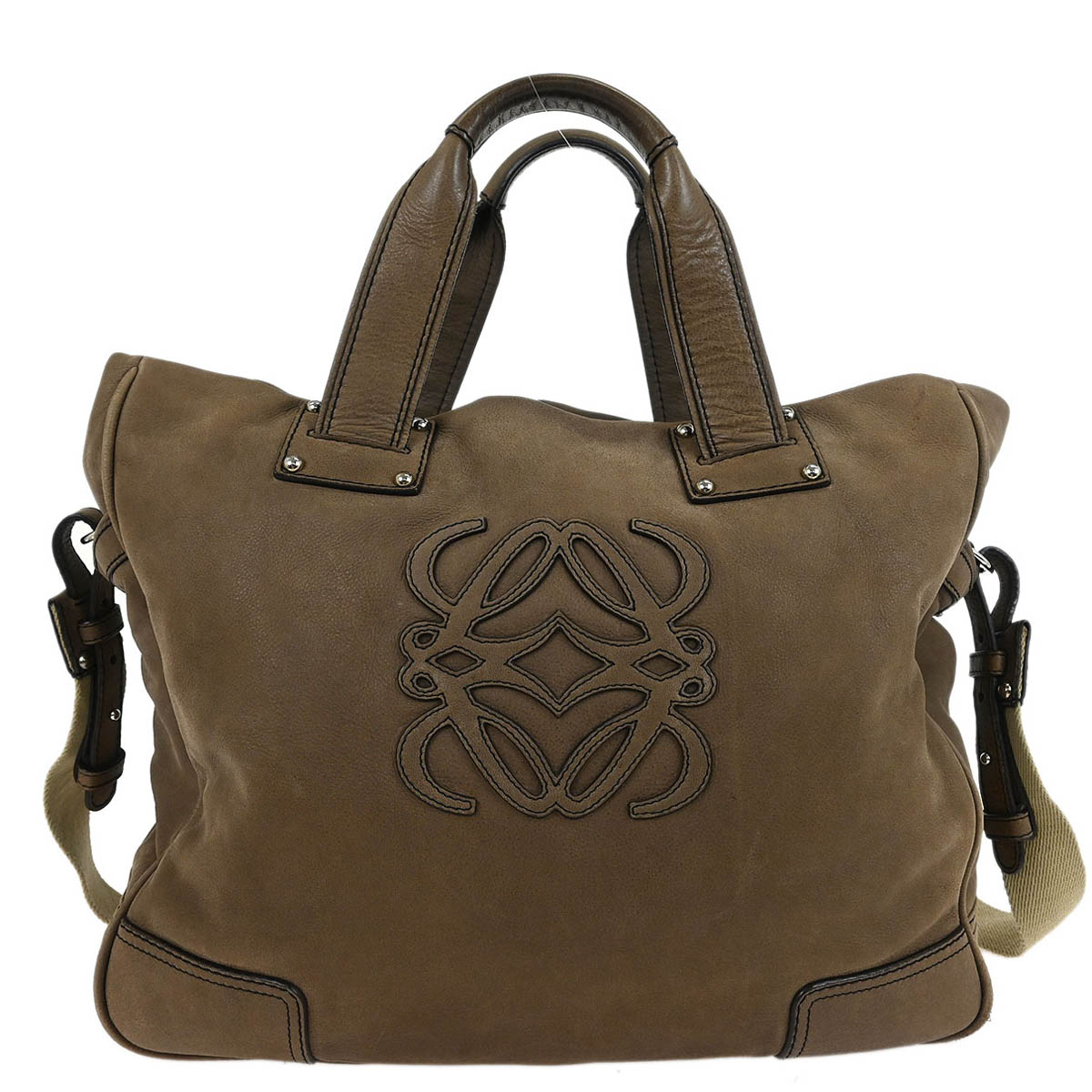 Loewe * Brown 2way Shoulder Tote Bag