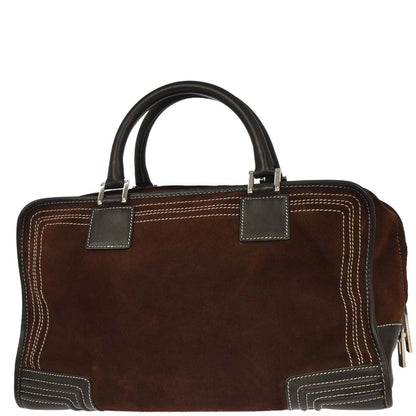 Loewe Brown Suede Amazona 36 Handbag