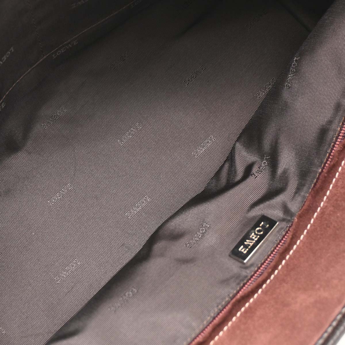 Loewe Brown Suede Amazona 36 Handbag