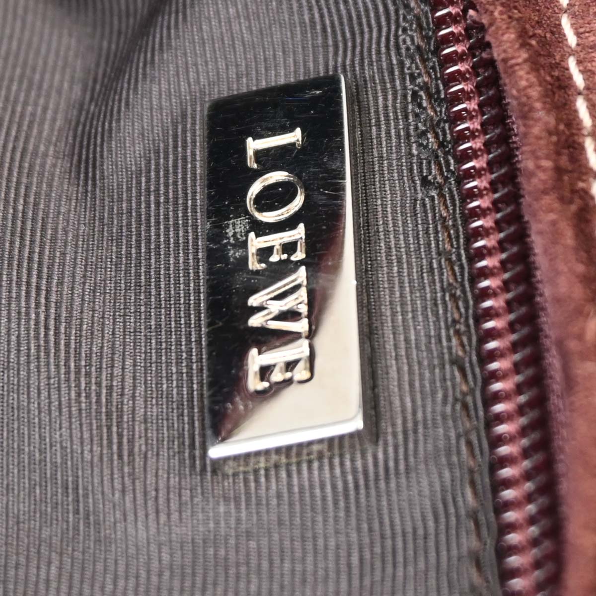 Loewe Brown Suede Amazona 36 Handbag