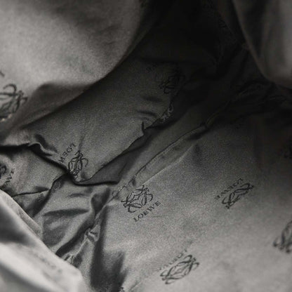 Loewe Black Leather Drawstring Backpack