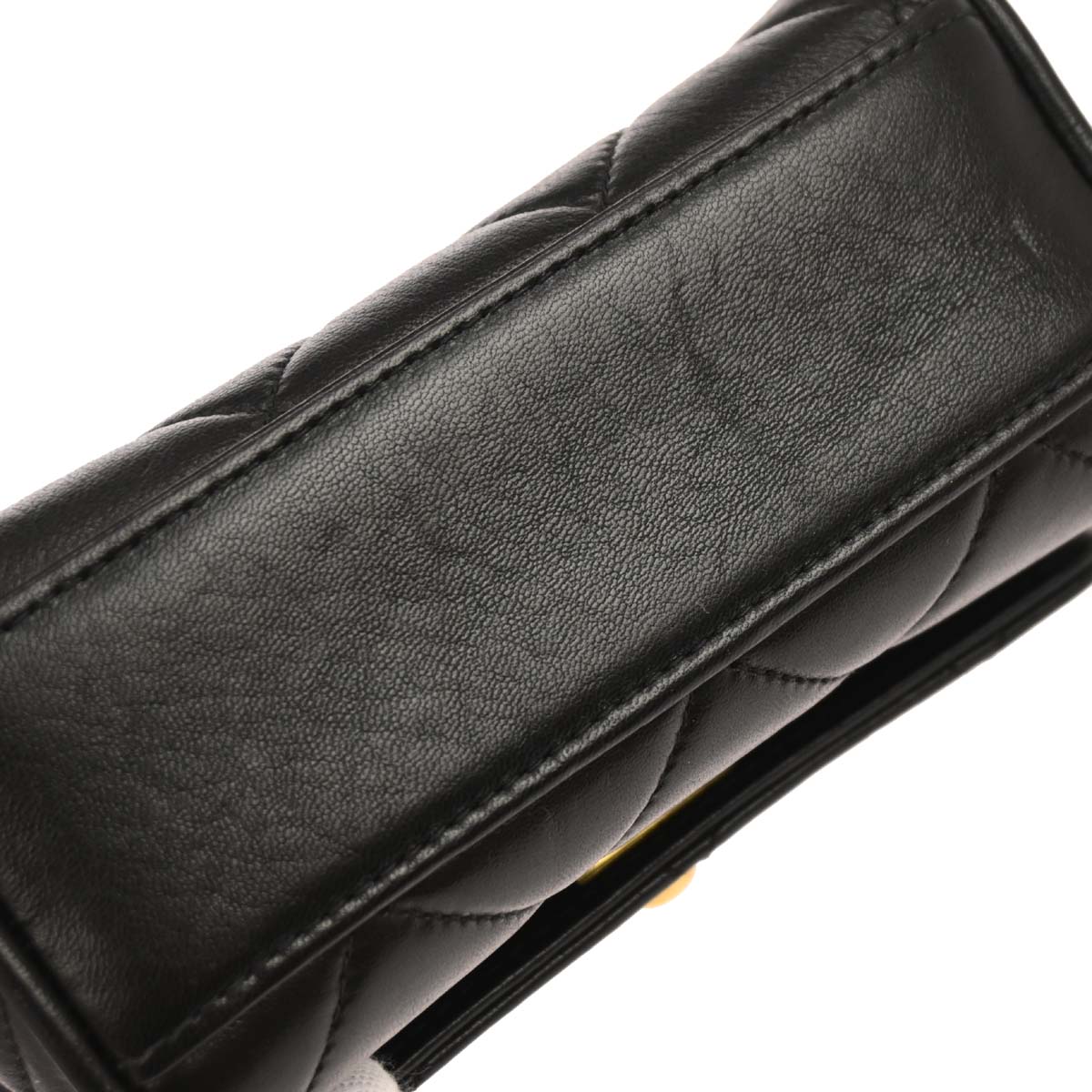 Chanel 1994-1996 Black Lambskin Chain Shoulder Bag