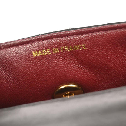 Chanel 1994-1996 Black Lambskin Chain Shoulder Bag